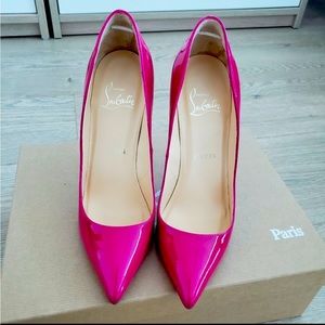 Christian Louboutin Pigalle Patent Pink Size 5. Authentic.
